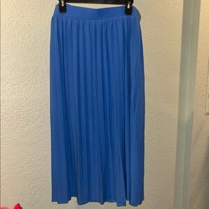 Harper Blue Pleated Midi Skirt Resort Wear